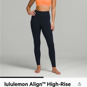 LULULEMON , ONE PAIR OF BLACK aligne, size 12,